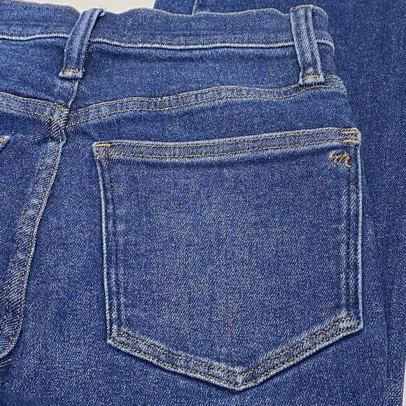Madewell Cali Demi Boot Raw Hem Jeans Size 23 Raw Smithley Wash High Rise VGUC - Picture 6 of 12
